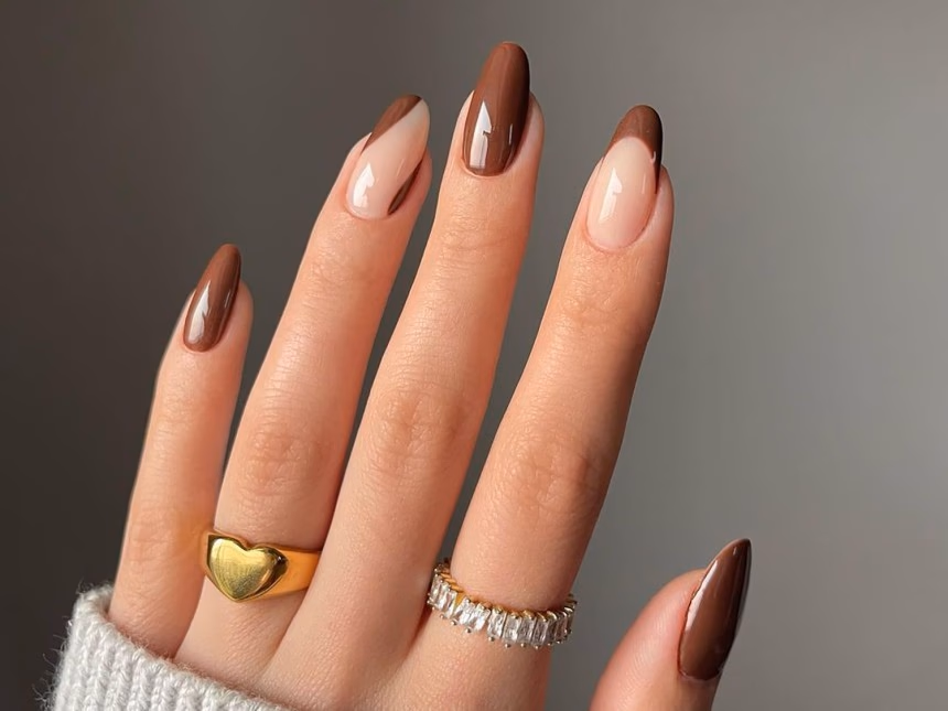 7 Minimalist '90s Nail Designs Making a Cool-Girl Comeback - 3. Chocolate Brown